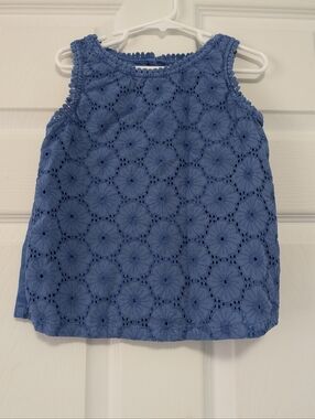 Sonoma Blue Eyelet Tank Top for Girls Size 5T